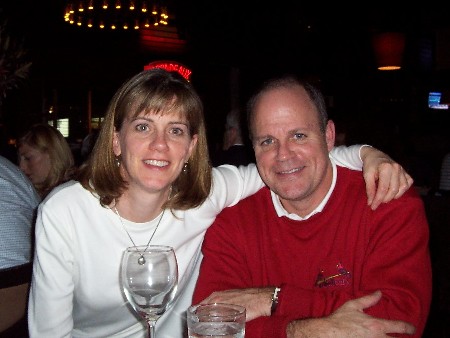 The gal on the left!  (Hint thats her brother from the class of 74)